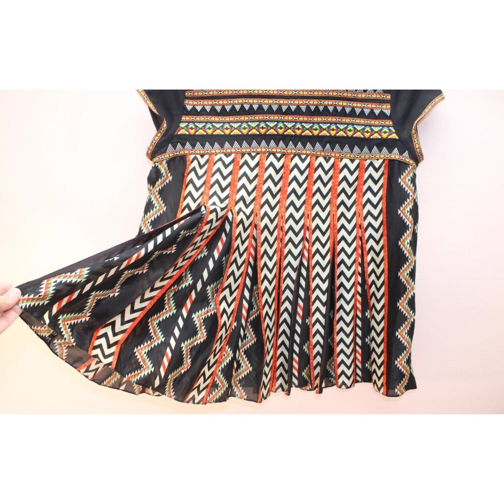 Anthropologie Ranna Gill Size 4 Womens Embroidered Boho Tunic Top Southwestern - Picture 4 of 12